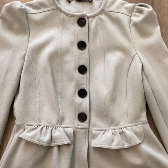 BURBERRY LONDON PEPLUM RUFFLE BLAZER JACKET 40 US 6 - Picture 4 of 10